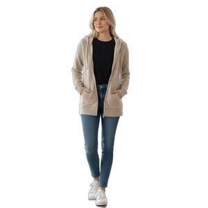 Barefoot Dreams  Women's Medium Zip Up Cardigan Sweater